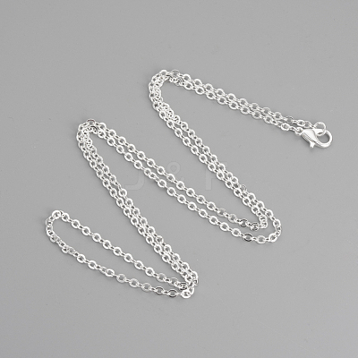 Brass Cable Chains Necklaces X-MAK-R019-S-1