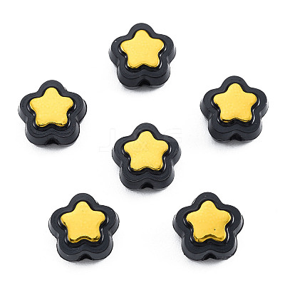 Plating Opaque Acrylic Beads OACR-N136-01A-1
