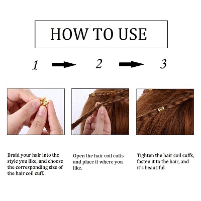 Iron Dreadlocks Beads Hair Decoration IFIN-S696-18G-1