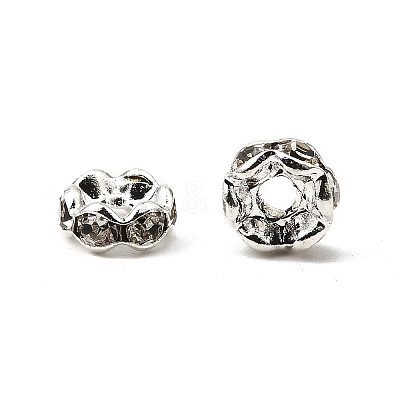 Brass Rhinestone Spacer Beads X-RSB04C14-1