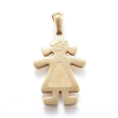 Ion Plating(IP) 304 Stainless Steel Pendants STAS-K162-025G-1