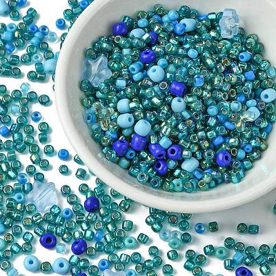Baking Paint Glass Round Seed Beads with Glass Bead SEED-FS0001-23-1