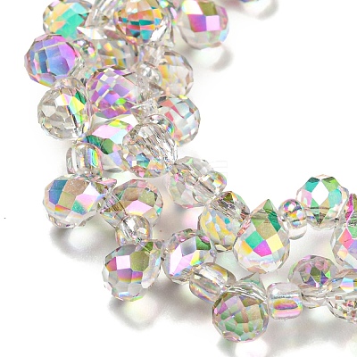 Electroplate Transparent Glass Beads Strands EGLA-P052-01A-FR01-1