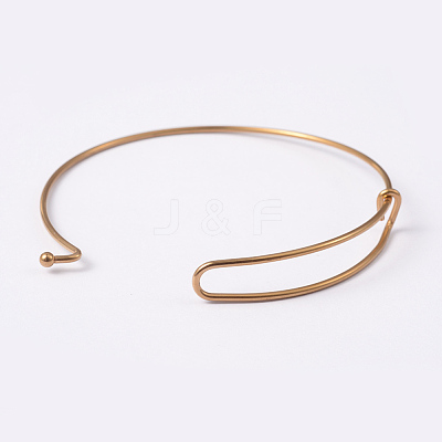 Adjustable Ion Plating(IP) 304 Stainless Steel Expandable Bangle Making LS-BJEW-L604-09G-1