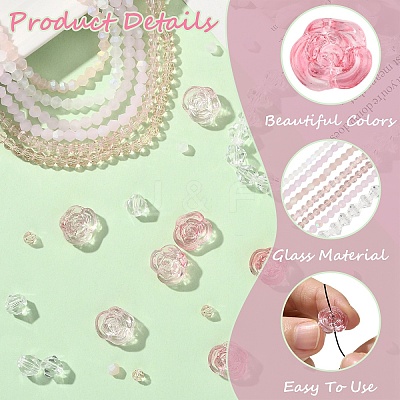 Transparent Glass Beads Set GLAA-YW0004-99-1
