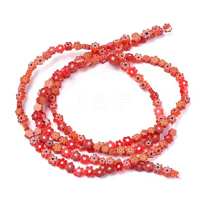 Handmade Millefiori Glass Bead Strands X-LAMP-J035-6mm-07-1