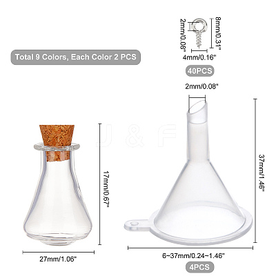 DIY Wish Bottle Pendant Making Finding Kits DIY-FH0004-31-1
