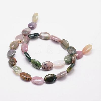 Natural Indian Agate Beads Strands G-N0173-02-10x14mm-1