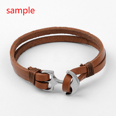 Non-Tarnish 304 Stainless Steel Leather Cord Clasps LS-STAS-P124-09P-1