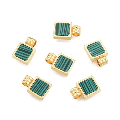 Synthetic Malachite Charms KK-A165-13G-1