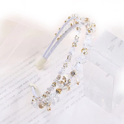 Shiny Elegant Glass Hair Bands PW-WG75179-04-1