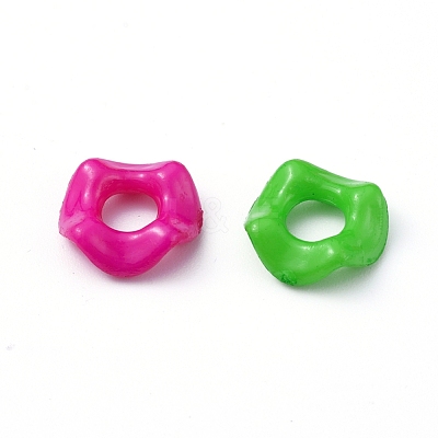 Opaque Acrylic Large Hole Beads SACR-Q099-M61B-1