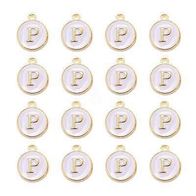 Golden Plated Alloy Charms LS-ENAM-S118-01P-1