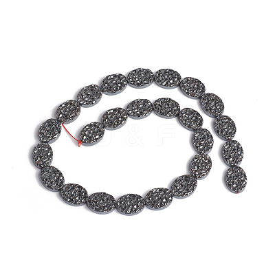 Electroplated Non-magnetic Synthetic Hematite Beads Strands G-I273-19-1