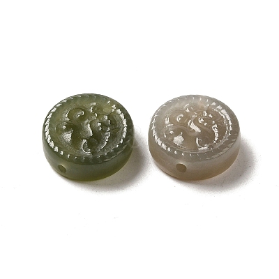 Natural Nephrite Jade/Hetian Jade Beads G-L592-03-1