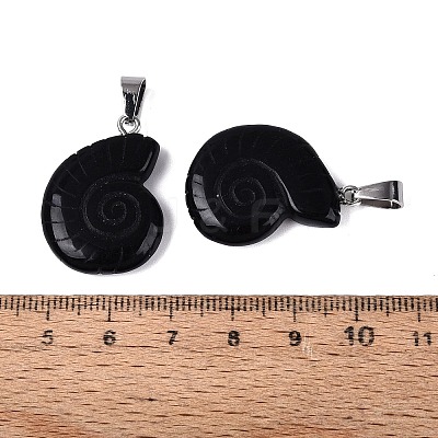 Natural Obsidian Pendants G-Q601-45A-1