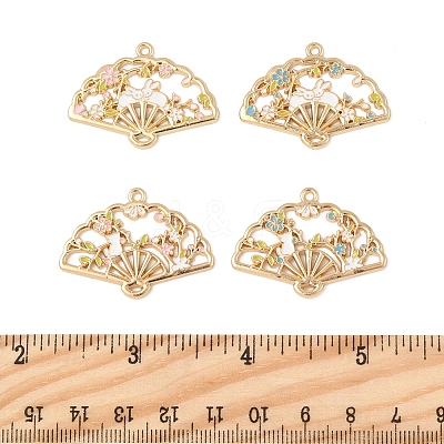 8Pcs 4 Styles Rack Plating Alloy Enamel Pendants ENAM-FS0004-74-1