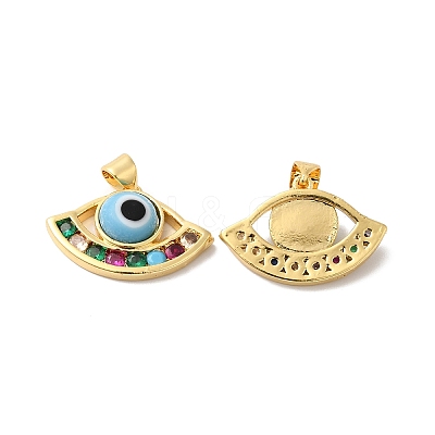 Handmade Evil Eye Lampwork Pendants LAMP-E034-01G-04-1