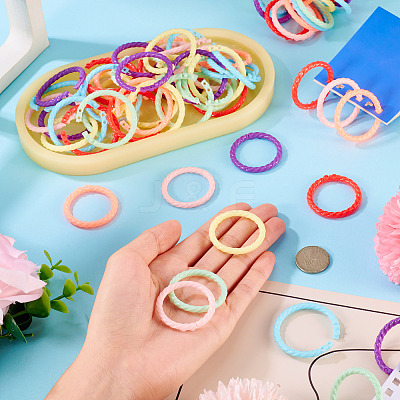 140Pcs 7 Colors Plastic Twisted Loose Leaf Book Binder Hinged Rings FIND-TA0008-27-1