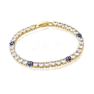 Brass Enamel Link & Charm Bracelets BJEW-Z094-02G-03A-1