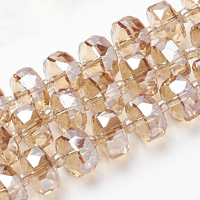 Electroplat Glass Beads Strands EGLA-Q092-10mm-D09-1