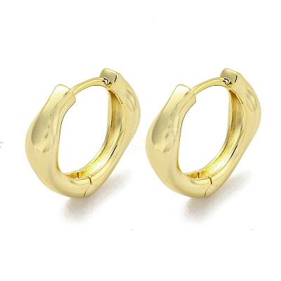 Brass Hoop Earrings EJEW-L211-010V-G-1