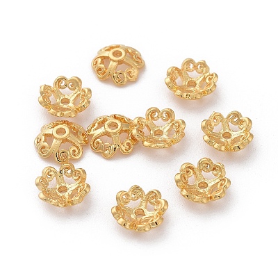 Brass Fancy Bead Caps X-KK-S345-089-1