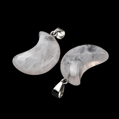 Natural White Agate Pendants G-F820-02L-02-1