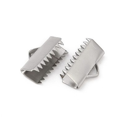 304 Stainless Steel Ribbon Crimp Ends STAS-E471-05L-P-1