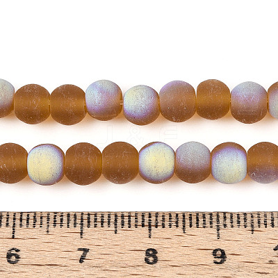 Frosted Transparent Glass Beads Strands LS-GLAA-T032-T6mm-MBB23-1