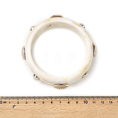 Resin Bangles for Women BJEW-P357-03G-1