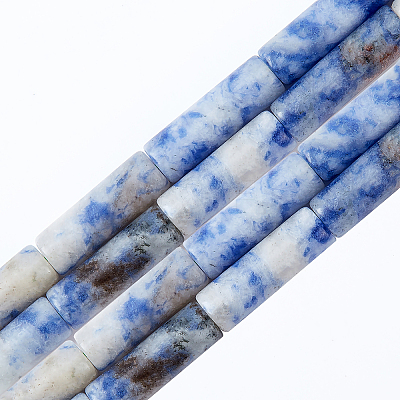 2 Strands Natural Blue Spot Jasper Beads Strands G-OC0001-87-1