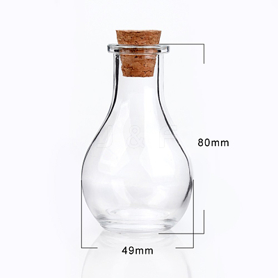Glass Bottle for Bead Containers AJEW-H006-1-1