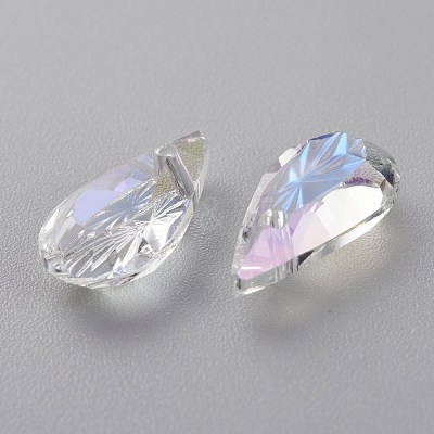 Embossed Glass Rhinestone Pendants GLAA-J101-06A-001MO-1