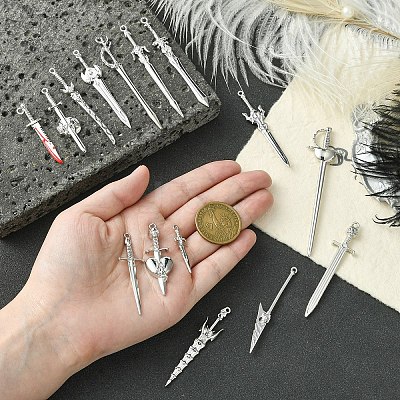 15Pcs 15 Styles Alloy Pendants FIND-YW0004-81-1