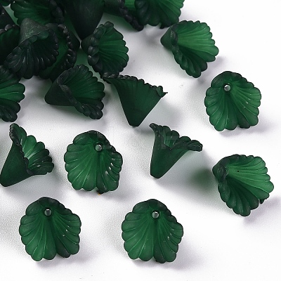Frosted Acrylic Bead Caps MACR-S371-10A-735-1