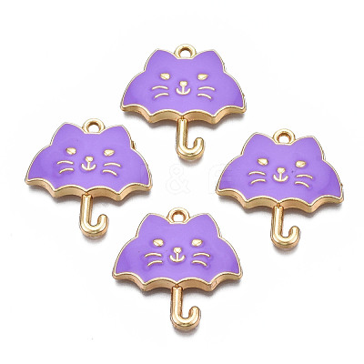 Rack Plating Alloy Enamel Pendants ENAM-T011-191C-1