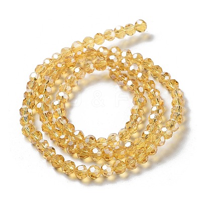 Electroplate Glass Bead Strands EGLA-R015-4mm-30-1