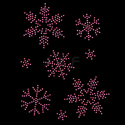 Snowflake Pattern Hotfix Rhinestones DIY-WH0430-205B-1