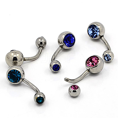 Fashionable 304 Stainless Steel Belly Rings AJEW-J004-M-1