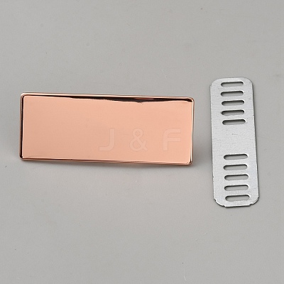 Alloy Blank Rectangle Label Tags FIND-WH0173-409D-RG-1