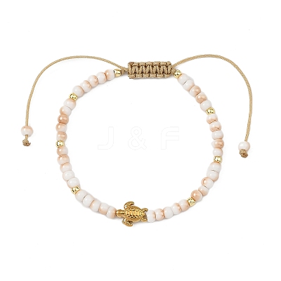 Glass Seed Beads Braided Bead Bracelets BJEW-JB13836-1
