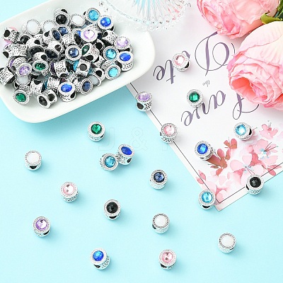 Alloy Acrylic European Beads FIND-YWC0011-04A-1