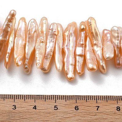 Natural Baroque Keshi Pearl Beads Strands PEAR-P064-03A-03B-1