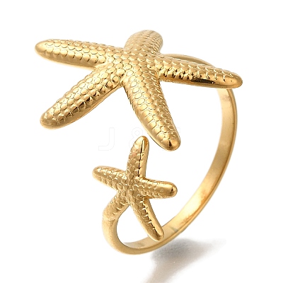 304 Stainless Steel Cuff Rings RJEW-Z074-13G-1