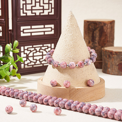 1 Strand Baking Paint Glass Beads Strands DGLA-TADJ0001-01E-1
