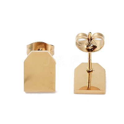 PVD Vacuum Plating 304 Stainless Steel Stud Earrings for Women EJEW-A048-46K-G-1
