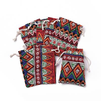 Polycotton(Polyester Cotton) Packing Pouches Drawstring Bags ABAG-T006-A22-1