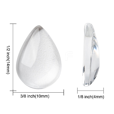 Transparent teardrop X-GGLA-R024-14x10-1
