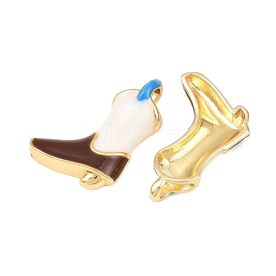 Brass Enamel Pendants KK-C248-05G-02-1